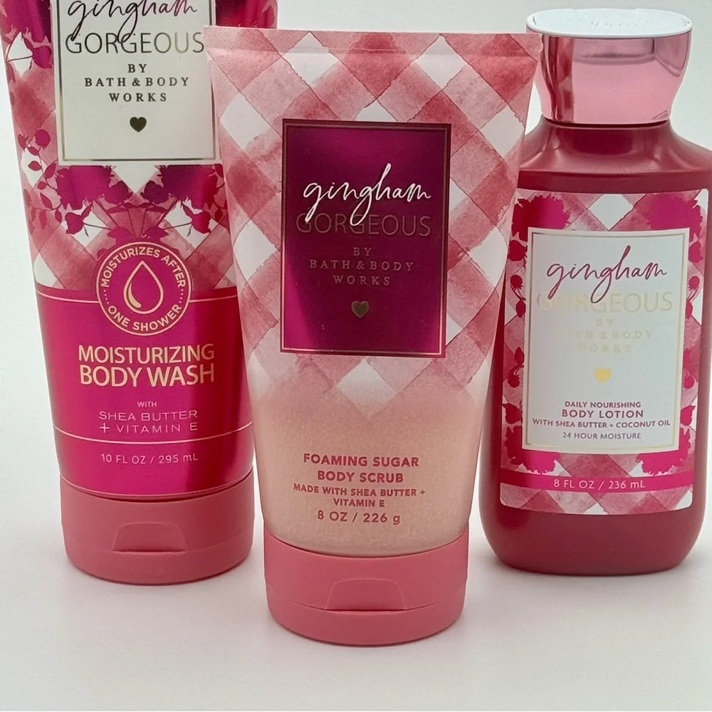 Bath & Body Works Gingham Gorgeous Body Care Holiday Gift Set NWT